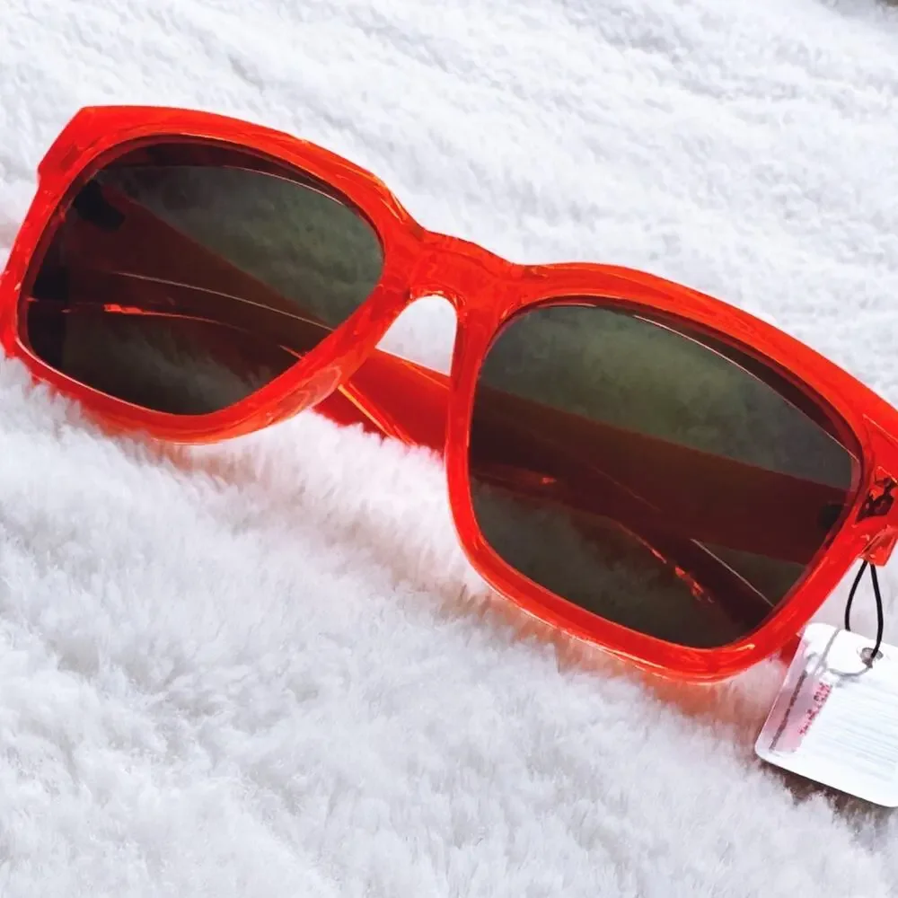 Cedric Bright Orange Mirrored Sunglasses